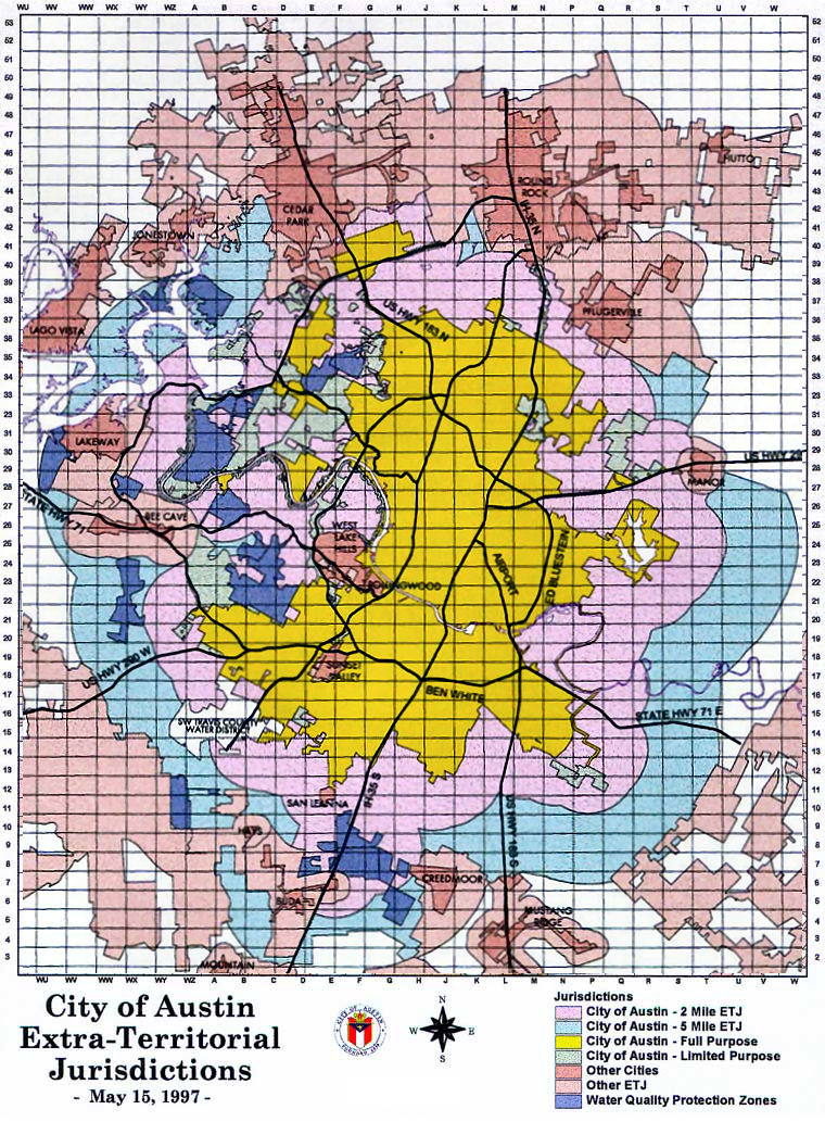 City of Austin Extra-Territorial Jurisdictions